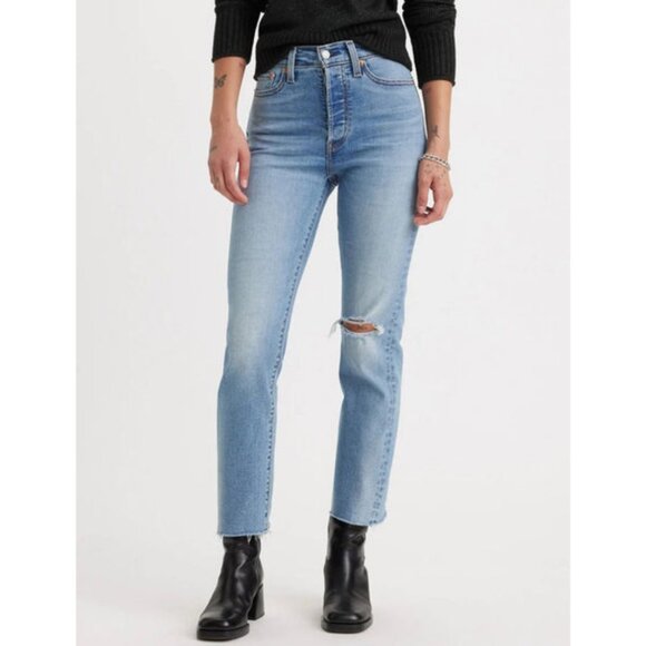 Levi's Wedgie Straight Vintage Inspired Jean In Night Sight Size 25 x 28 - Picture 1 of 8